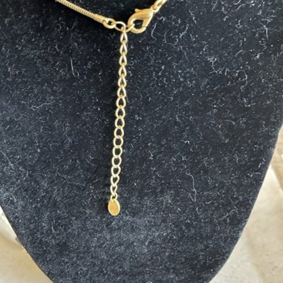 GUBO Metallic Hand-Blown Glass Fused w/ Fine Gold, Brass Chain in 22Kt Finish - Picture 3 of 10